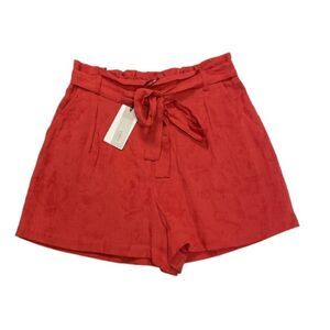 A Loves A Red Clay Paperbag Belted Shorts